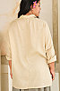Key Largo Linen Blouse Natural Back