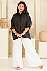 Laguna Linen Top Black Full