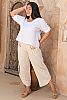 Linen Pullover White Front