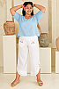 Linen Pullover Sky Blue Full