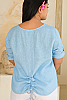 Linen Pullover Sky Blue Back