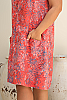 Montego Linen Dress Blue Dahlia Pocket