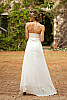 Silk chiffon halter dress - double-layer - custom order - white - back view - Island Importer