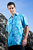 Men's Batik Island Hawaiian Short Sleeve Rayon Shirt Full