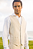 Men’s Custom Linen Suit Vest Beach Weddings & Grooms Natural Back