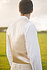 Men’s Custom Linen Suit Vest Beach Weddings & Grooms Natural Front