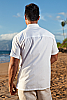 Men's Cotton Short Sleeve White Island Shirt Back