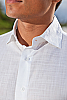 Men's Bamboo Long Sleeve White Italian Shirt Roma Collar