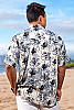 Men's Octopus Batik Island Hawaiian Short Sleeve Rayon Shirt Back