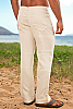 Men's Linen Yacht Pants Natural (Khaki) Front Button