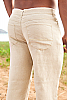 Men's Linen Yacht Pants Natural (Khaki) Side-Slit Pockets