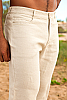 Men's Linen Yacht Pants Natural (Khaki) Front