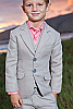 Boy's Custom Gray Linen Suit Beach Wedding Full