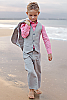 Boy's Custom Gray Linen Suit Beach Wedding Front