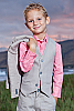 Boy's Custom Gray Linen Suit Beach Wedding Front Vest