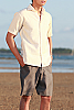 Men's Linen Casual Gray Beach Shorts Back