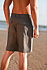 Men's Linen Casual Gray Beach Shorts Front