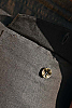 Men's Linen Gray Dress Pants Beach Wedding Back-Flap Pockets