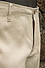 Men's Linen Natural (Khaki) Dress Pants Beach Wedding Close Front