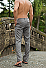 Men's Linen Gray Dress Pants Beach Wedding Rear View2