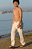 Boy's Linen Natural (Khaki) Dress Pants Beach Wedding