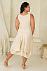 Catalina Linen Dress Natural Tan Back
