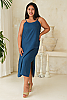 Kokomo Linen Dress Indigo Blue