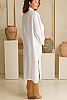 Women's Linen Duster White Back
