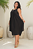 Novita Linen Dress Black Side