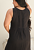 Novita Linen Dress Black Back