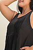 Novita Linen Dress Black Close