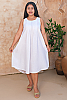 Novita Linen Dress White Front