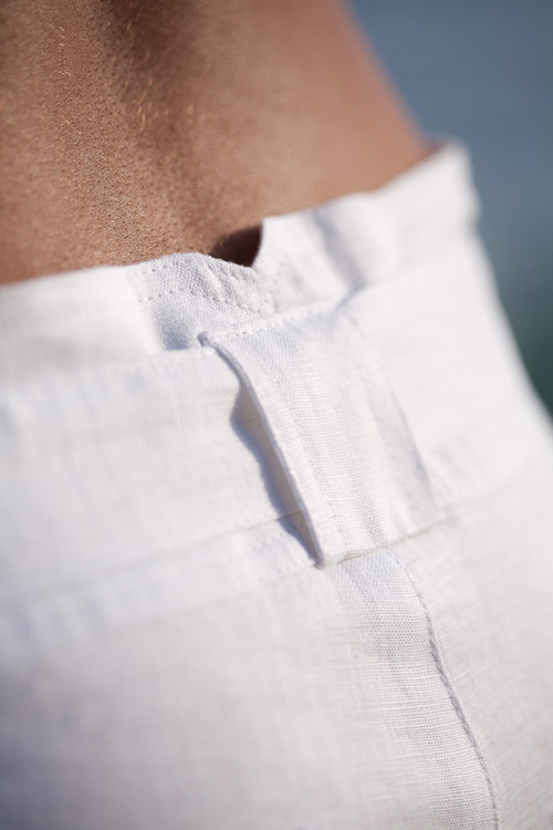 linen pants with side slits
