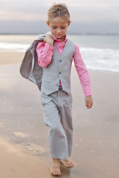 Boy S Custom Linen Suit