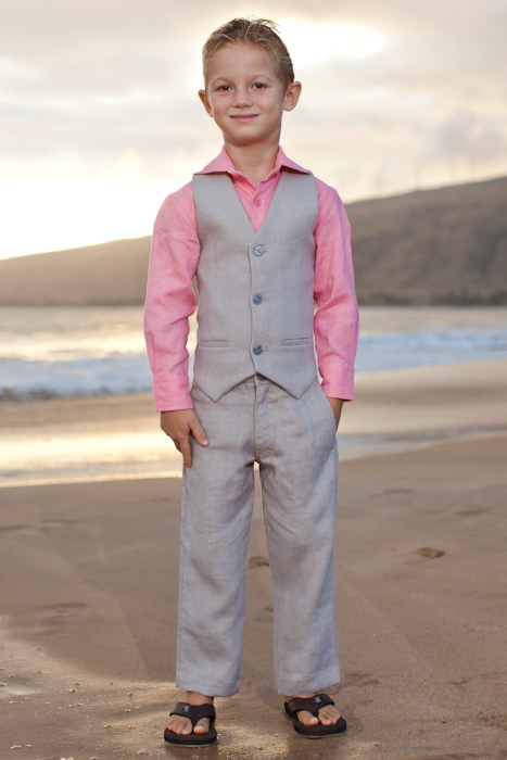 Boy S Custom Linen Suit