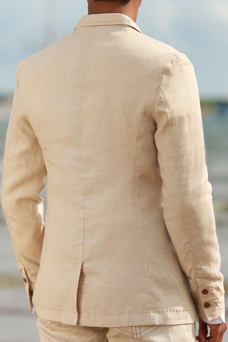 Men S Custom Natural Tan Linen Suit Beach Weddings Grooms