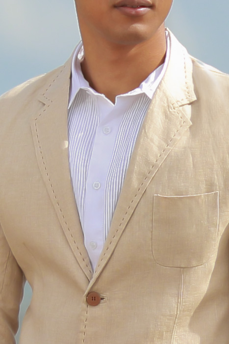 Men's Custom Natural Tan Linen Suit - Beach Weddings & Grooms - Island ...