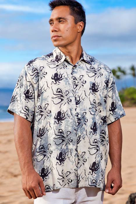 Octopus Shirt Tropical Octopus Under Ocean Combo Hawaiian Shirt And Shorts  - Banantees