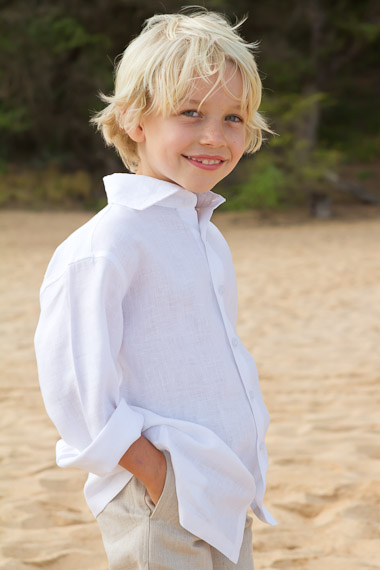 Boy S Long Sleeve Linen Italian Shirt Beach Weddings Island Importer