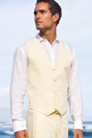 Custom Silk-blend Suit Vest - Island Importer