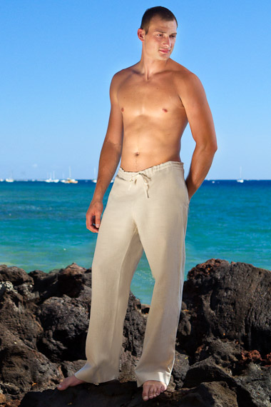 Natural Linen Riviera Pant