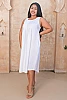 Novita Linen Dress White Side