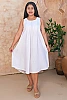 Novita Linen Dress White Front