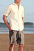 Men's Linen Casual Gray Beach Shorts Back