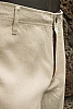 Men's Linen Natural (Khaki) Dress Pants Beach Wedding Close Front