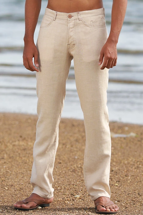 Men's Linen Pants Trousers Summer Pants Beach Pants Drawstring Elastic  Waist Straight Leg Plain Comfort Breathable Casual Daily Holiday Linen /  Cotton Blend Fashion Classic Style White Navy Blue 2024 - $20.99
