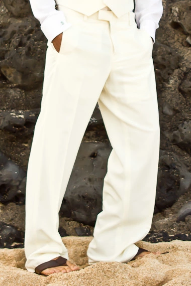 Women Solid Beige Straight Fit Silk Pant