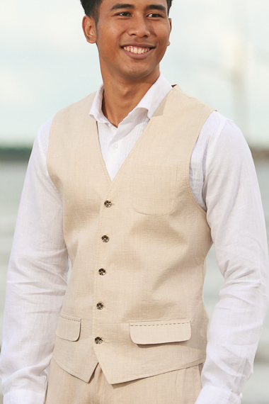 Linen Silk Beach Wedding Attire For Grooms Island Importer